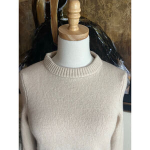 Women's Filippa K Beige Crew Neck Sweater S Wool